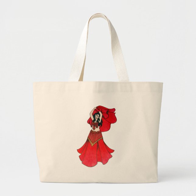 Bolsa Tote Grande Julia Lolita Belly Dancer Art (Frente)