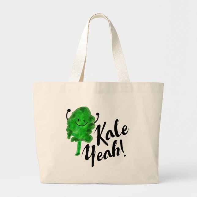 Bolsa Tote Grande Kale Pun Positivo - Kale Sim! (Frente)