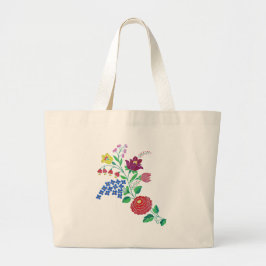 Bolsa Tote Grande Kalocsai Flower Stem