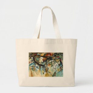 Bolsa Tote Grande Kandinsky Composition V Abstrato Pintura