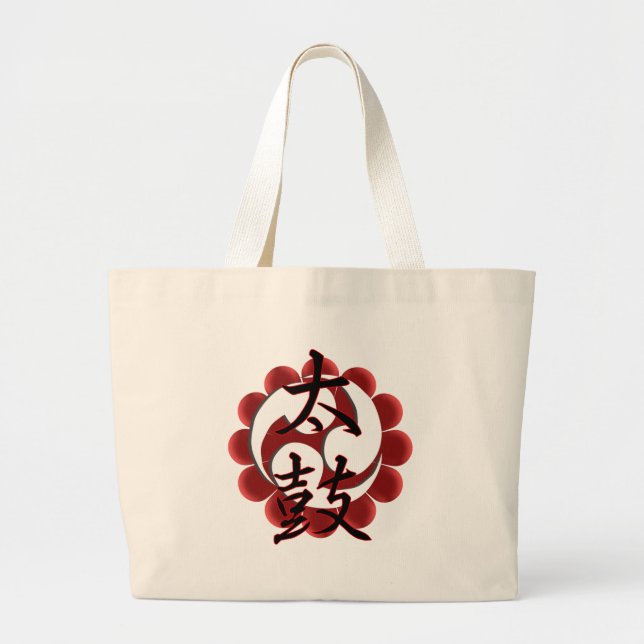 Bolsa Tote Grande Kanji de Taiko (estilo 2) (Frente)