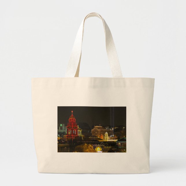 Bolsa Tote Grande Kansas City Plaza Lights (Frente)