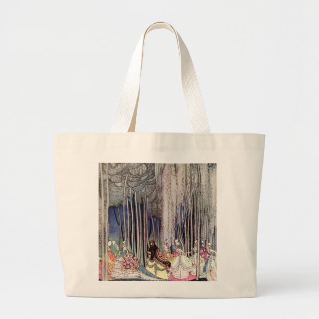 Bolsa Tote Grande Kay Nielsen é as doze princesas dançantes (Frente)