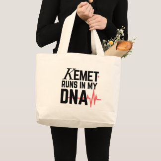Bolsa Tote Grande Kemet Corre em Meu DNA |