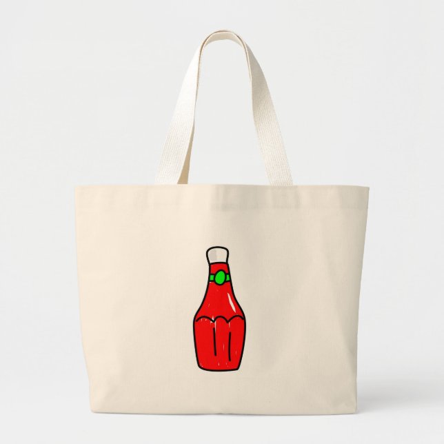 Bolsa Tote Grande Ketchup de tomate (Frente)