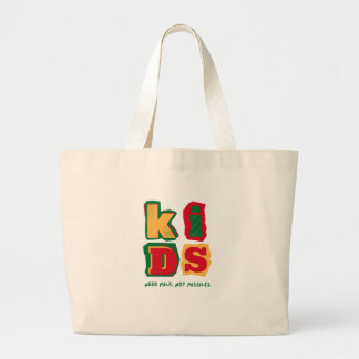 Bolsa Tote Grande Kids Need Milk, Not Missiles