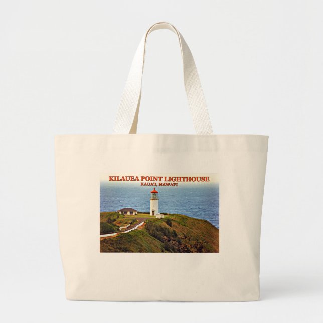 Bolsa Tote Grande Kilauea Point Lighthouse, Kauai, Hawaii Tote Bag (Frente)
