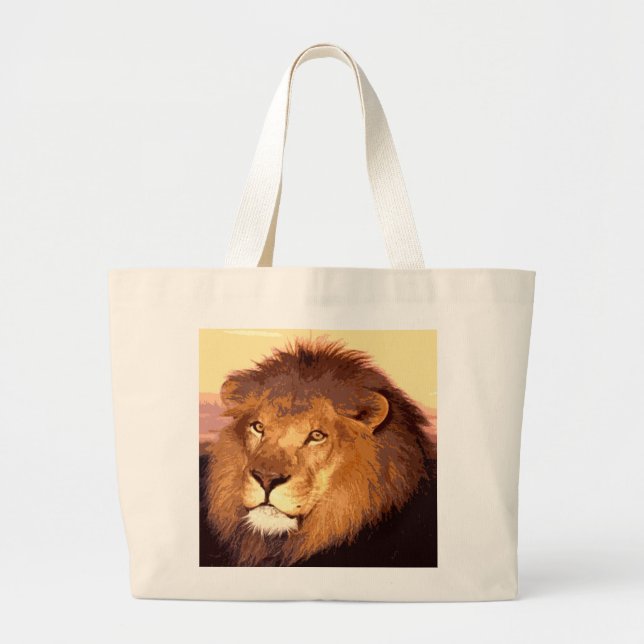 Bolsa Tote Grande King Lion (Frente)