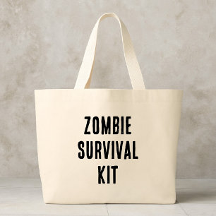 Bolsa Tote Grande Kit de Sobrevivência ao Zumbi