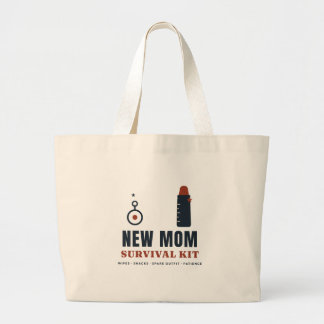 Bolsa Tote Grande Kit de Sobrevivência para Nova Mãe Presente Engraç