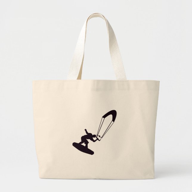 Bolsa Tote Grande Kiteboarding verdadeiro (Frente)
