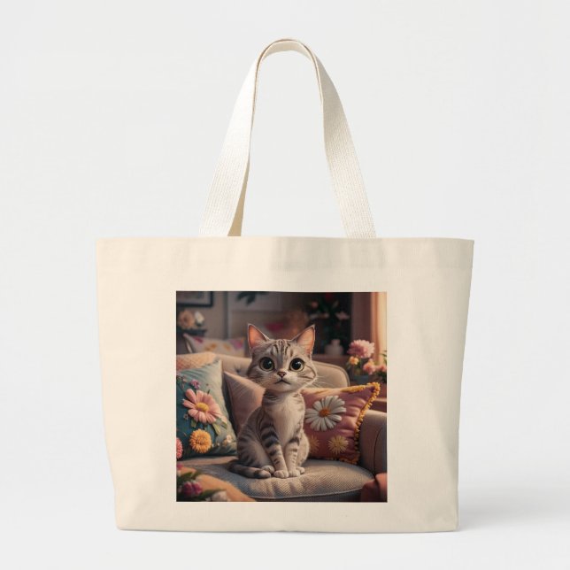 Bolsa Tote Grande Kitten (Frente)