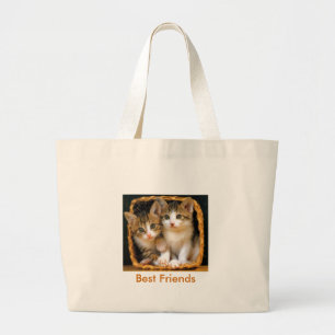 Bolsa Tote Grande kittens2, melhores amigos