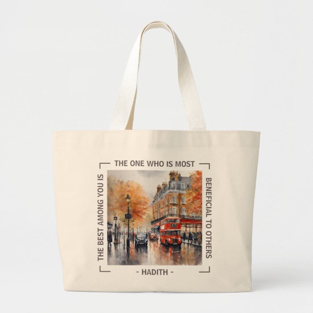 Bolsa Tote Grande Knightsbridge Rainy Day Hadith Tote Bag (Frente)