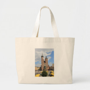Bolsa Tote Grande Krakow, igreja de Mariacki, a igreja de St Mary,