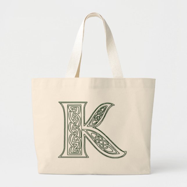 Bolsa Tote Grande KRW - K - Sacola Monogrammed celta (Frente)