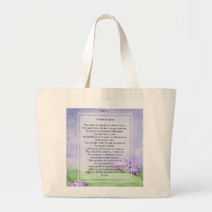 Bolsa Tote Grande KRW O Senhor é o meu Shepherd Psalm 23 Tote Bag