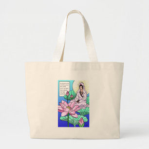Bolsa Tote Grande Kuan Yin, Quan Yin, ouve seus gritos