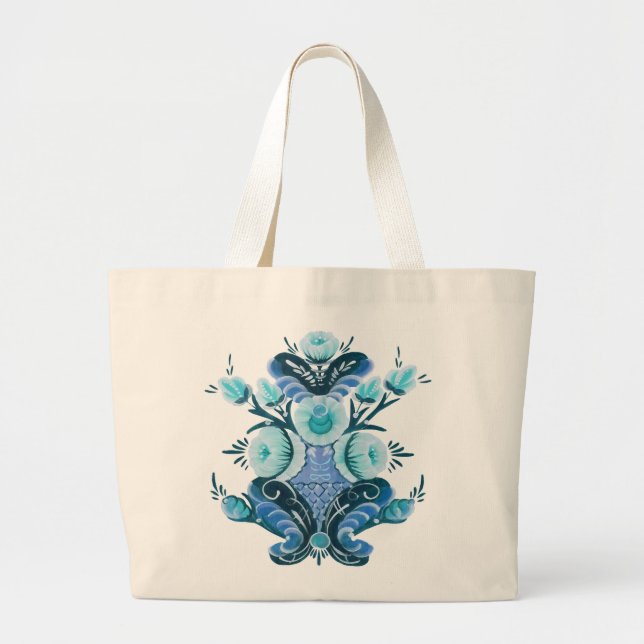 Bolsa Tote Grande Kurbits Flower design (Frente)