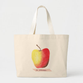 Bolsa Tote Grande La pomme / A maçã aprendizado francês