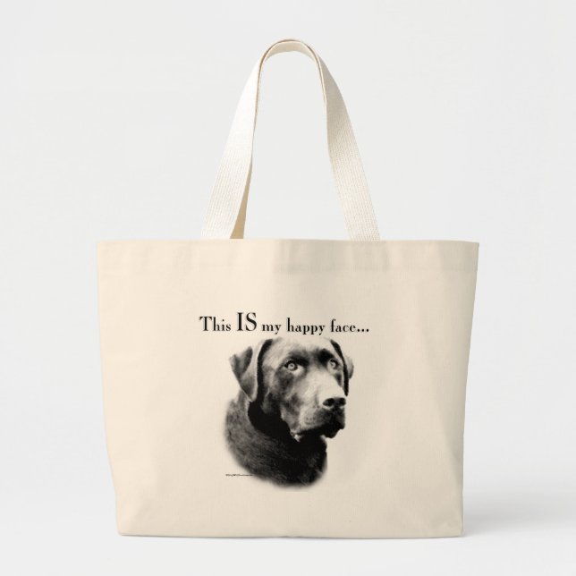 Bolsa Tote Grande Lab Face Feliz (Frente)