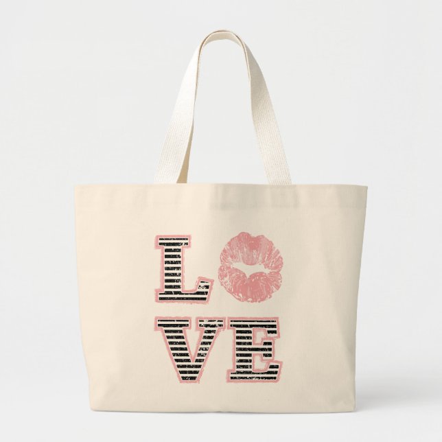 Bolsa Tote Grande Lábios do amor (Frente)