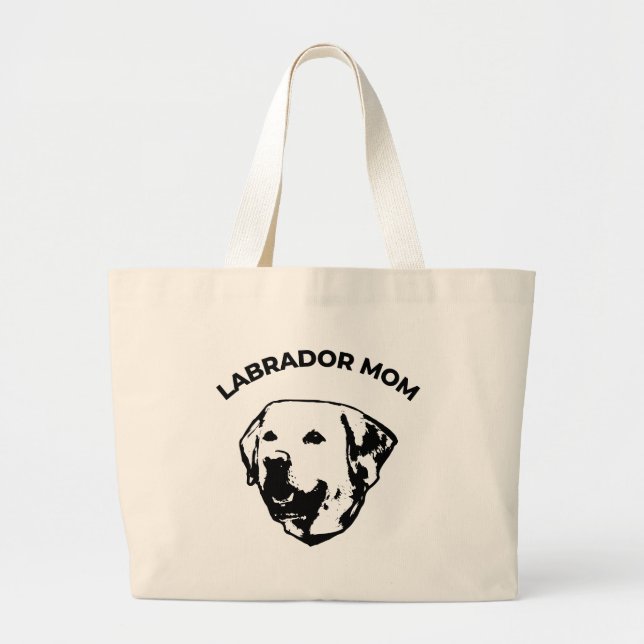 Bolsa Tote Grande Labrador Mãe (Frente)