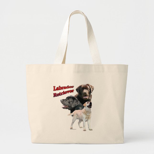 Bolsa Tote Grande Labrador Retriever Trio 2 (Frente)