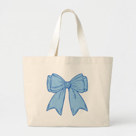 Bolsa Tote Grande Laco de Brilho Falso Azul + Azul-Marinho