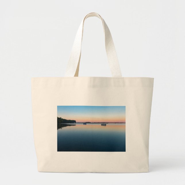 Bolsa Tote Grande lago champlain sunrise na baía de santos albans (Frente)