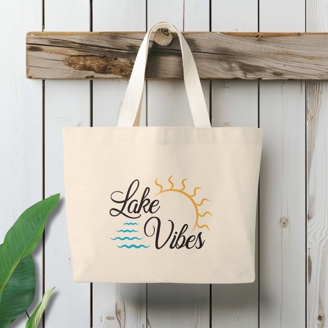 Bolsa Tote Grande Lago Vibes (Criador carregado)