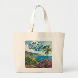 Bolsa Tote Grande Lahaina Maui Hawaii - Retro Costeiro de Praia
