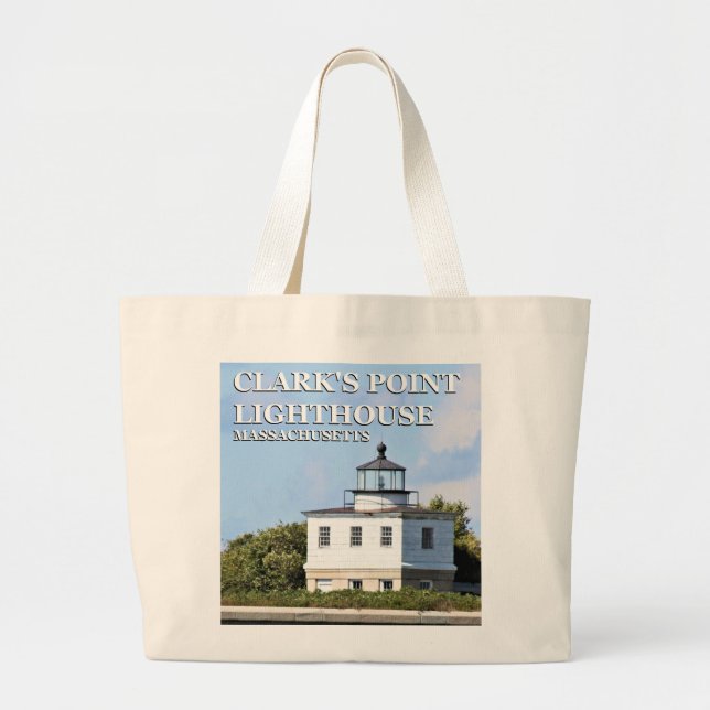 Bolsa Tote Grande Lâmpada Ponto de Clark, Massachusetts Tote Bag (Frente)