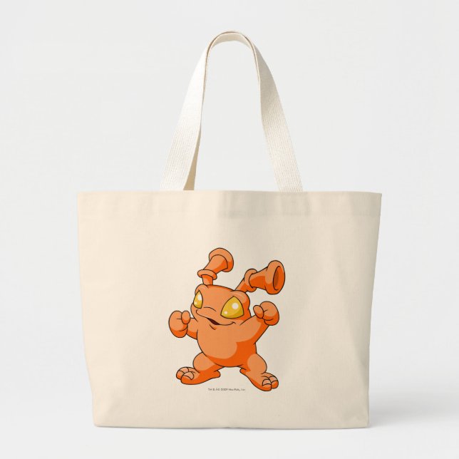 Bolsa Tote Grande Laranja de Grundo (Frente)