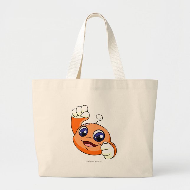 Bolsa Tote Grande Laranja de Kiko (Frente)