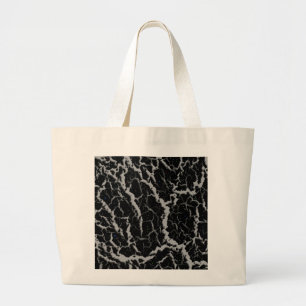 Bolsa Tote Grande Lava de espaço rachada - Prata