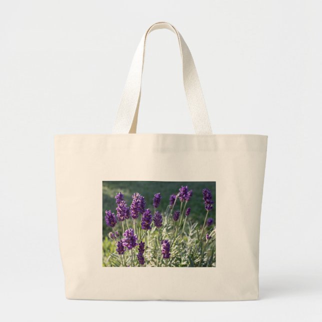 Bolsa Tote Grande Lavanda e Saco de Toque de Luz Solar (Frente)