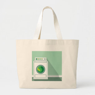 Bolsa Tote Grande Lavandaria da máquina de lavar