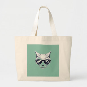 Bolsa Tote Grande Legal Gato Óculos de sol Grandes Sacos