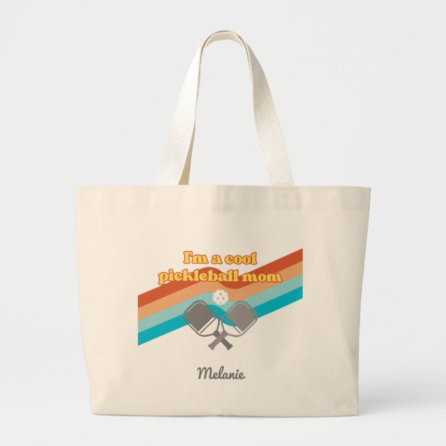 Bolsa Tote Grande Legal Pickleball Mãe Saco Grande (Frente)