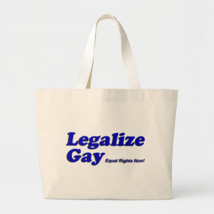 Bolsa Tote Grande Legalize o gay