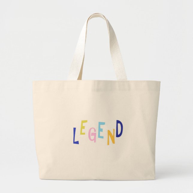 Bolsa Tote Grande legenda de arte (Frente)
