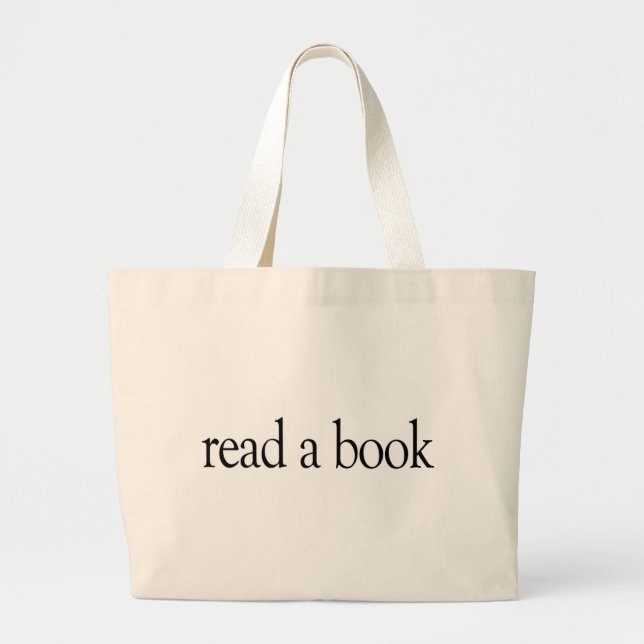 Bolsa Tote Grande Leia um livro (Frente)