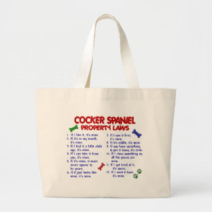 Bolsa Tote Grande Leis 2 da propriedade de COCKER SPANIEL