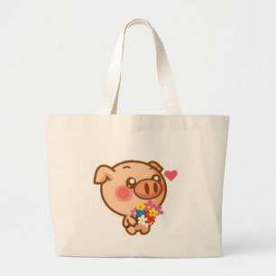 Bolsa Tote Grande Leitão no amor