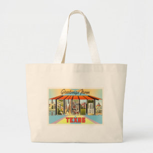 Bolsa Tote Grande Lembrança velha das viagens vintage de Houston
