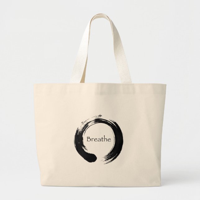 Bolsa Tote Grande Lembre-se de Breathe! (Frente)