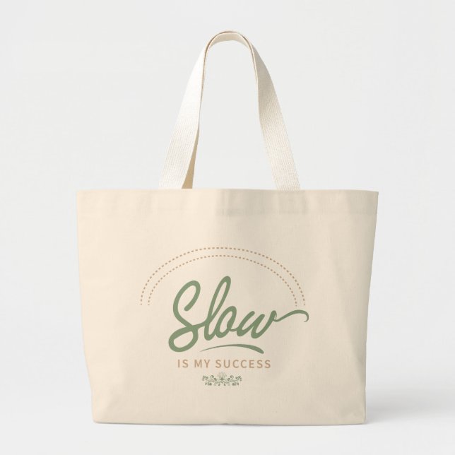 Bolsa Tote Grande Lento É Meu Sucesso (Frente)