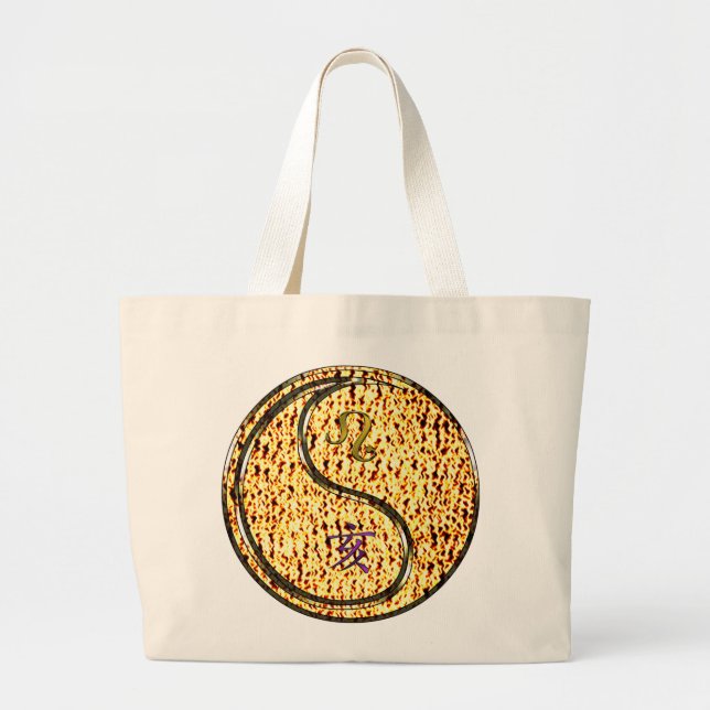 Bolsa Tote Grande Leo & Fire Boar (Frente)