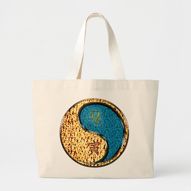 Bolsa Tote Grande Leo & Water Tiger (Frente)